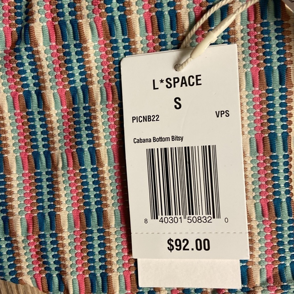 L*Space NWT Women's Cabana Bitsy Pointelle Rib Bikini Bottom Size Small - Picture 7 of 9